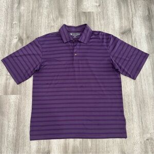 Pebble Beach Men's Polo in Purple Stripes